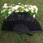 20cm elegant black lace fan