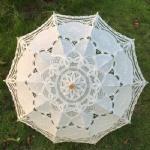 beige lace umbrella
