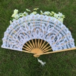 27cm white lace fan